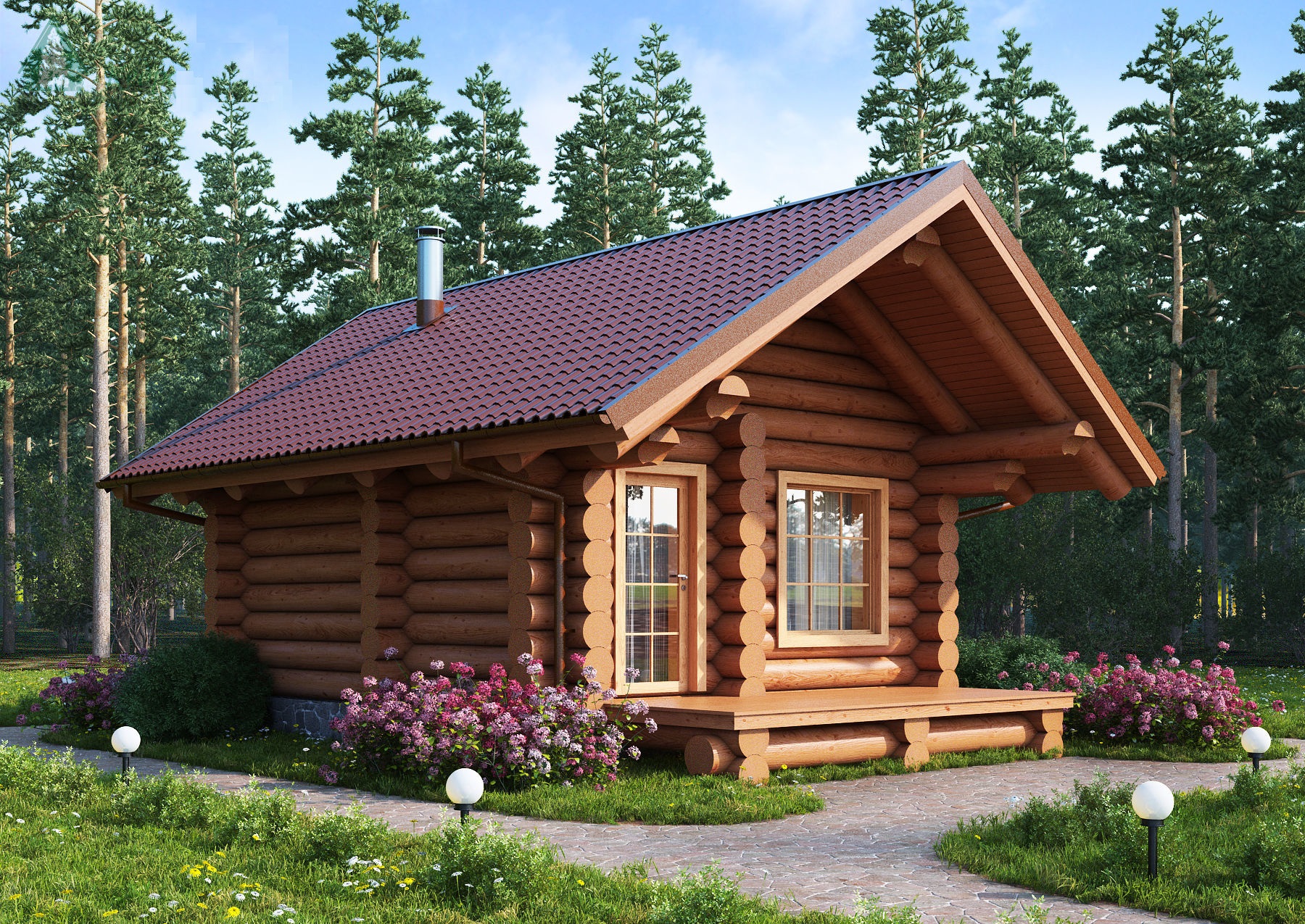 Баня из бревна VZ-632